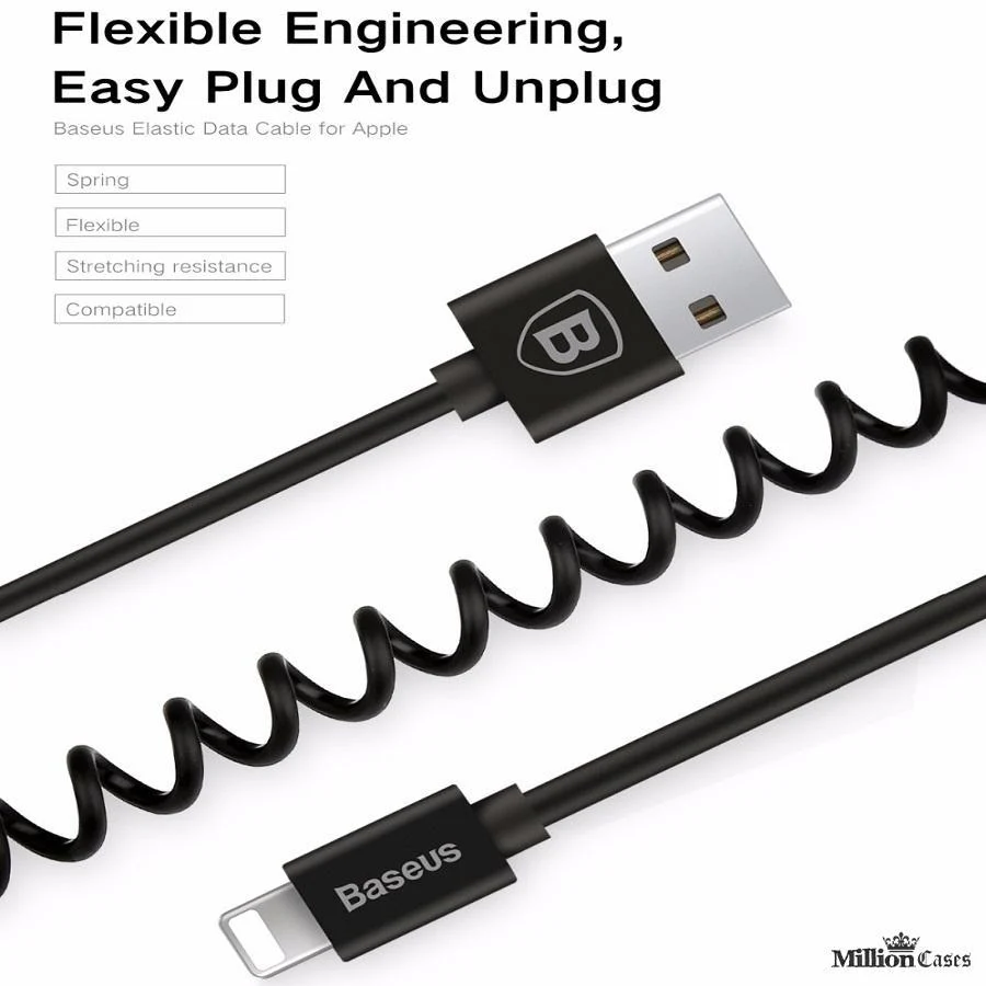 Flexible Spring Data Sync USB Charging Cable - Image 3