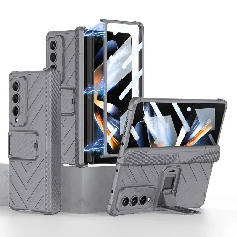 Fold Clip Magnetic Hinge Kickstand Case - Samsung - Image 2