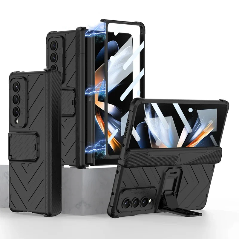 Fold Clip Magnetic Hinge Kickstand Case - Samsung - Image 4