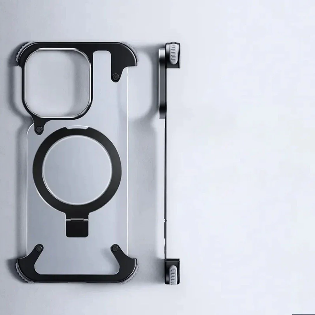 Frosted Anti-Fall Magsafe Ring Stand Case - iPhone - Image 12
