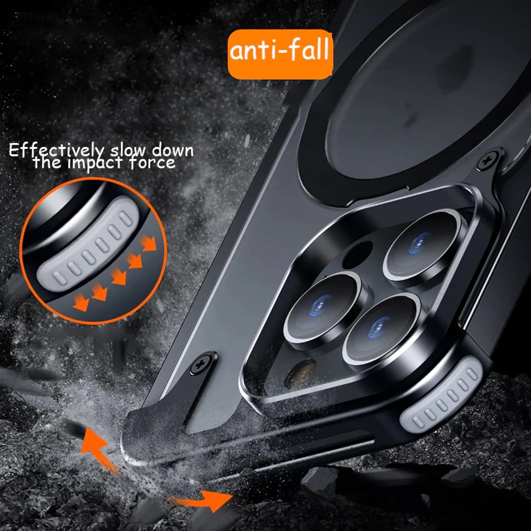 Frosted Anti-Fall Magsafe Ring Stand Case - iPhone - Image 13