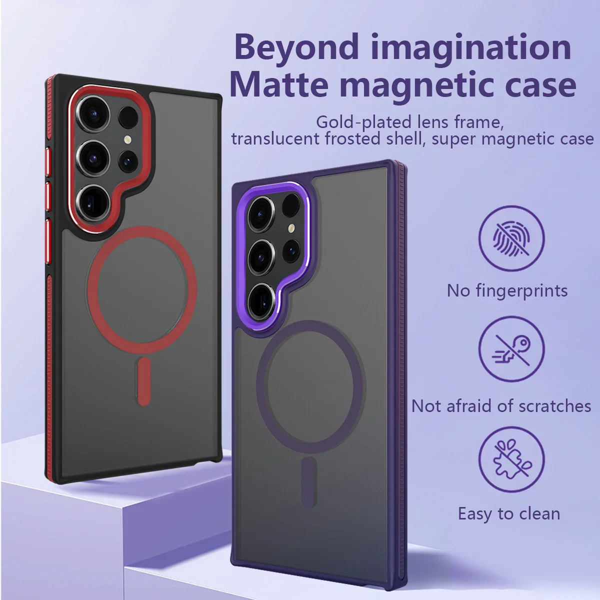 Frosted Dual Tone Stripe Magnetic Case - Samsung - Image 6