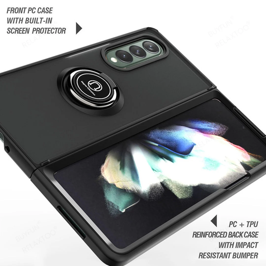Frosted Transparent Magnetic Ring Case - Image 4