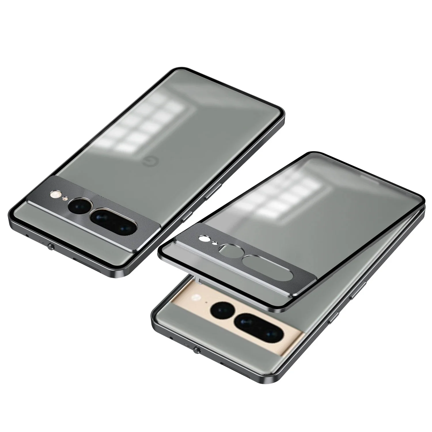 Frosty Dual Layer Metal Armor Case - Google - Image 7