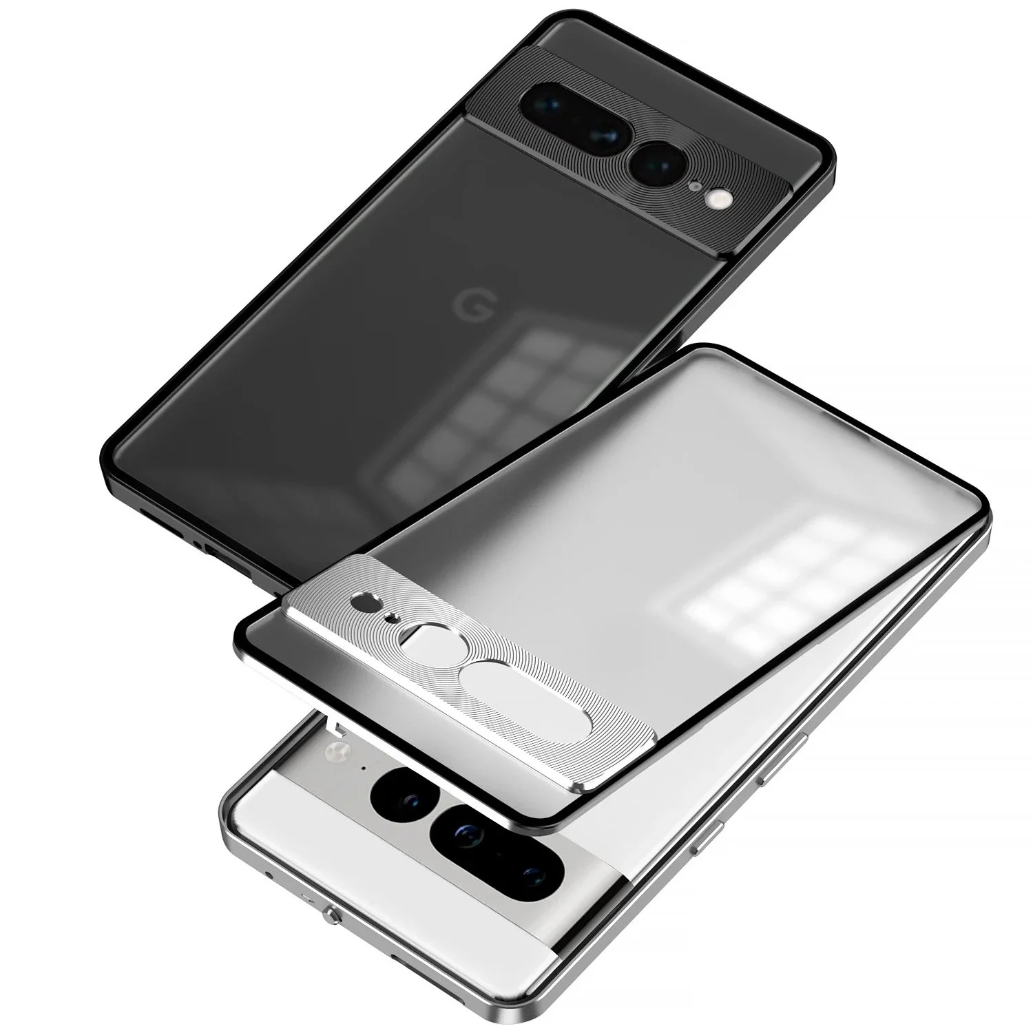 Frosty Dual Layer Metal Armor Case - Google - Image 9