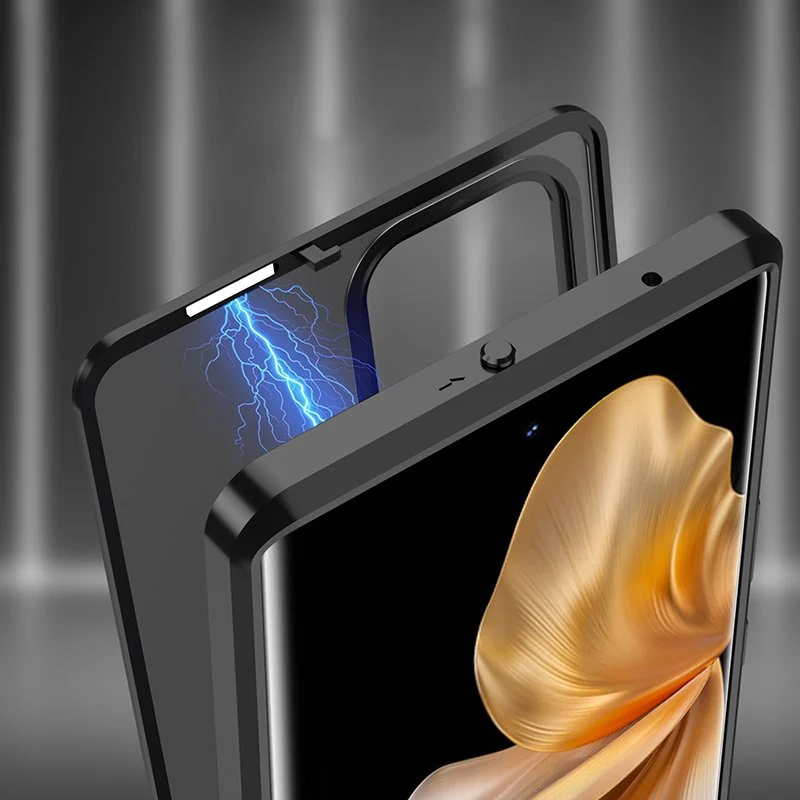 Frosty Dual Layer Metal Armor Case - Vivo - Image 10