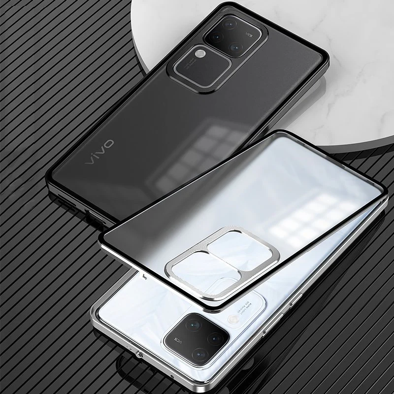 Frosty Dual Layer Metal Armor Case - Vivo - Image 2