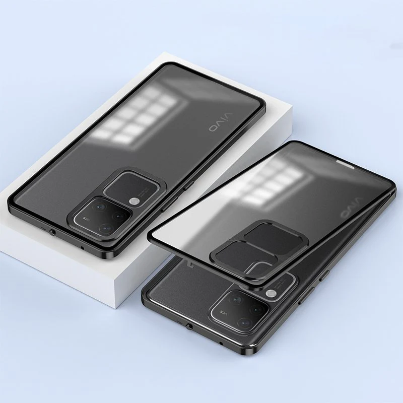 Frosty Dual Layer Metal Armor Case - Vivo - Image 3
