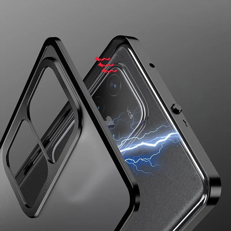 Frosty Dual Layer Metal Armor Case - Vivo - Image 8