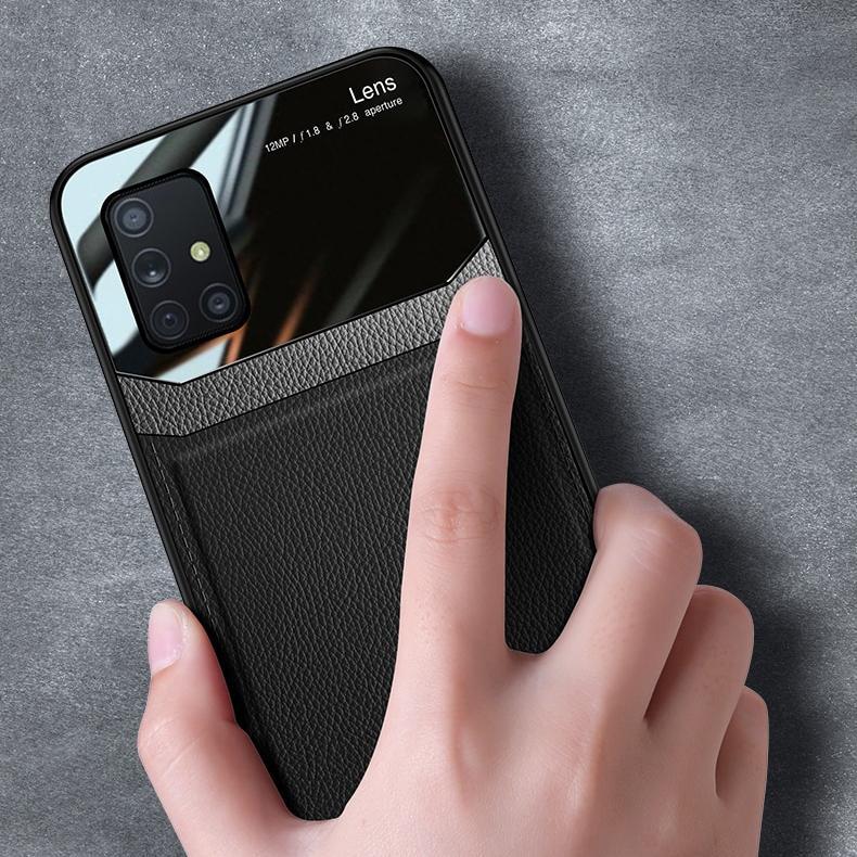 Galaxy A Series Sleek Slim Leather Glass Case - Image 4