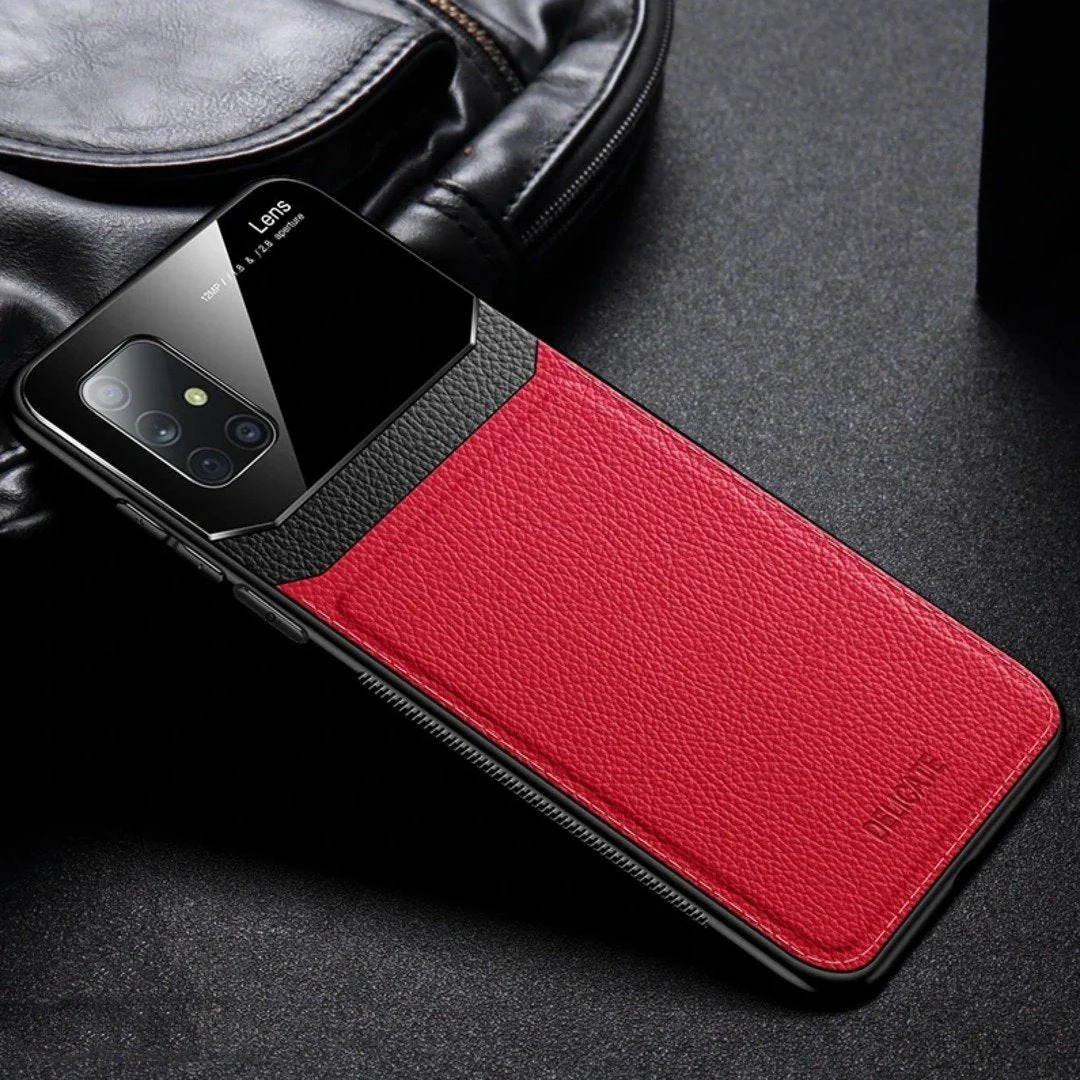 Galaxy A Series Sleek Slim Leather Glass Case - Image 5