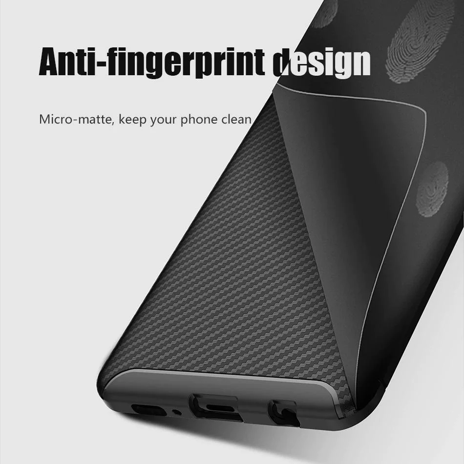 Galaxy S10 Plus Frosted Carbon Fiber Shockproof Soft Case - Image 13