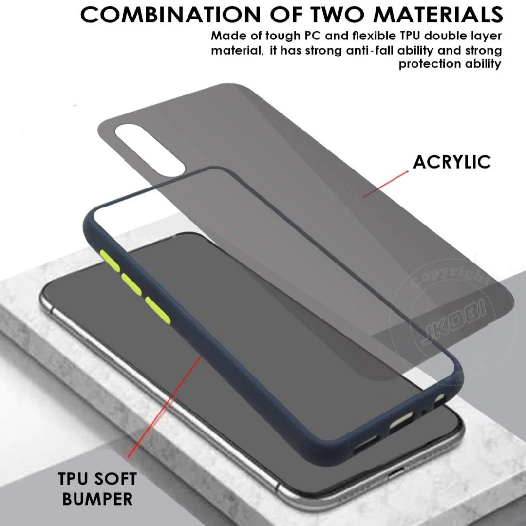 Galaxy A50 Luxury Shockproof Matte Finish Case - Image 7