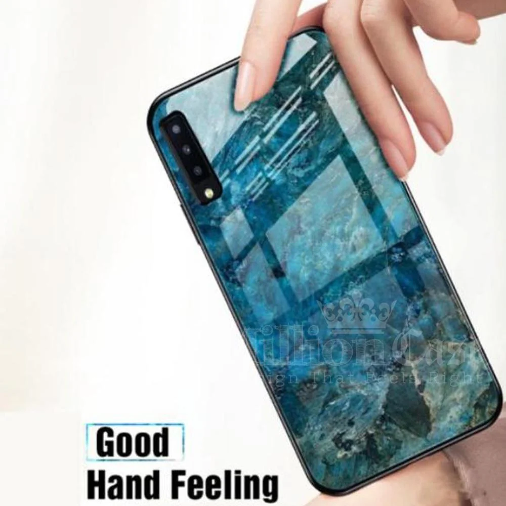 Galaxy A50 Soothing Sea Pattern Marble Glass Back Case - Image 8