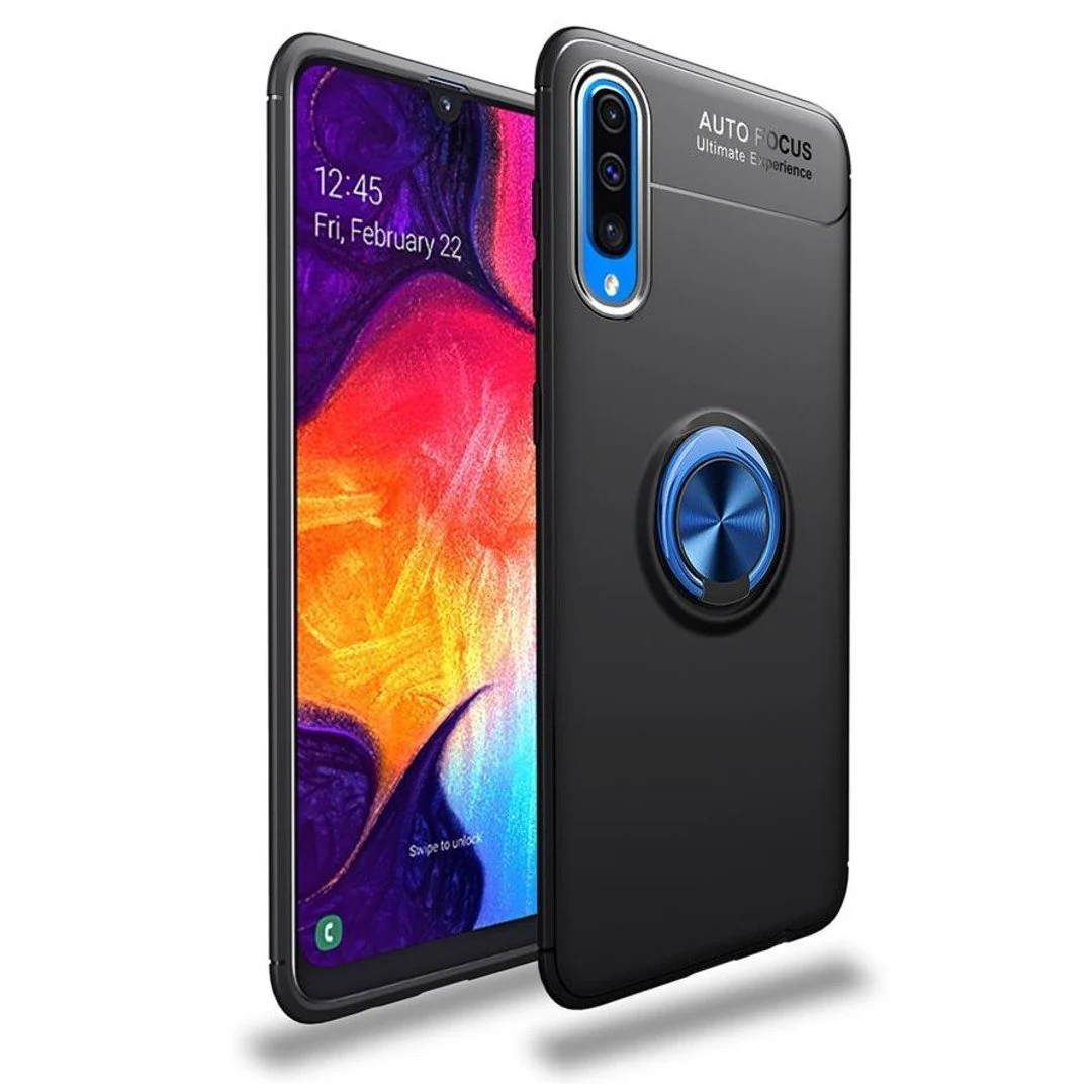 Galaxy A50s Metallic Finger Ring Holder Matte Case - Image 10