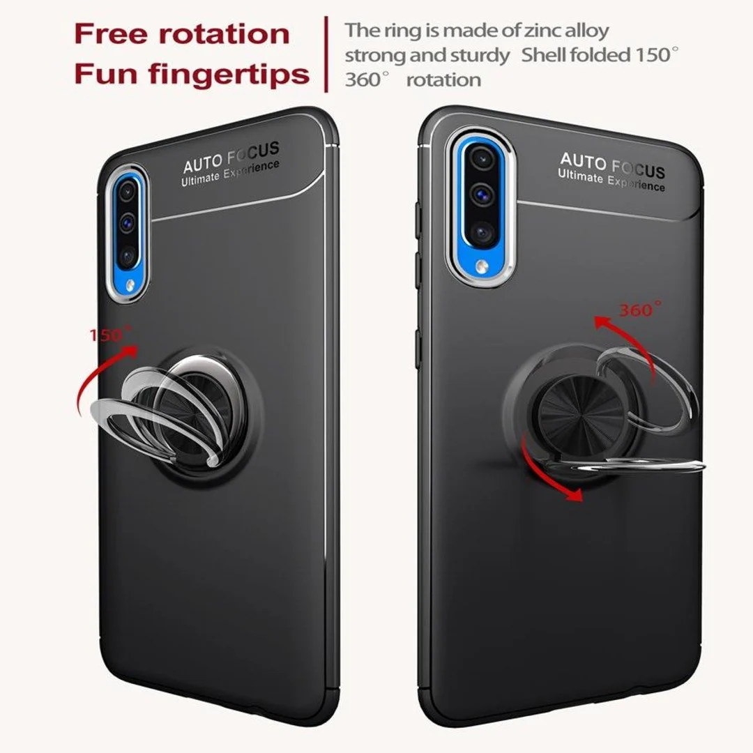 Galaxy A50s Metallic Finger Ring Holder Matte Case - Image 15