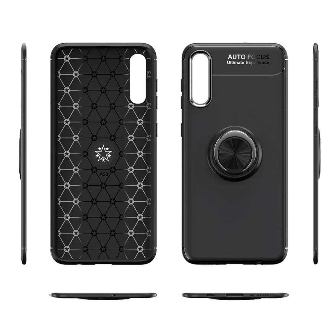 Galaxy A50s Metallic Finger Ring Holder Matte Case - Image 16