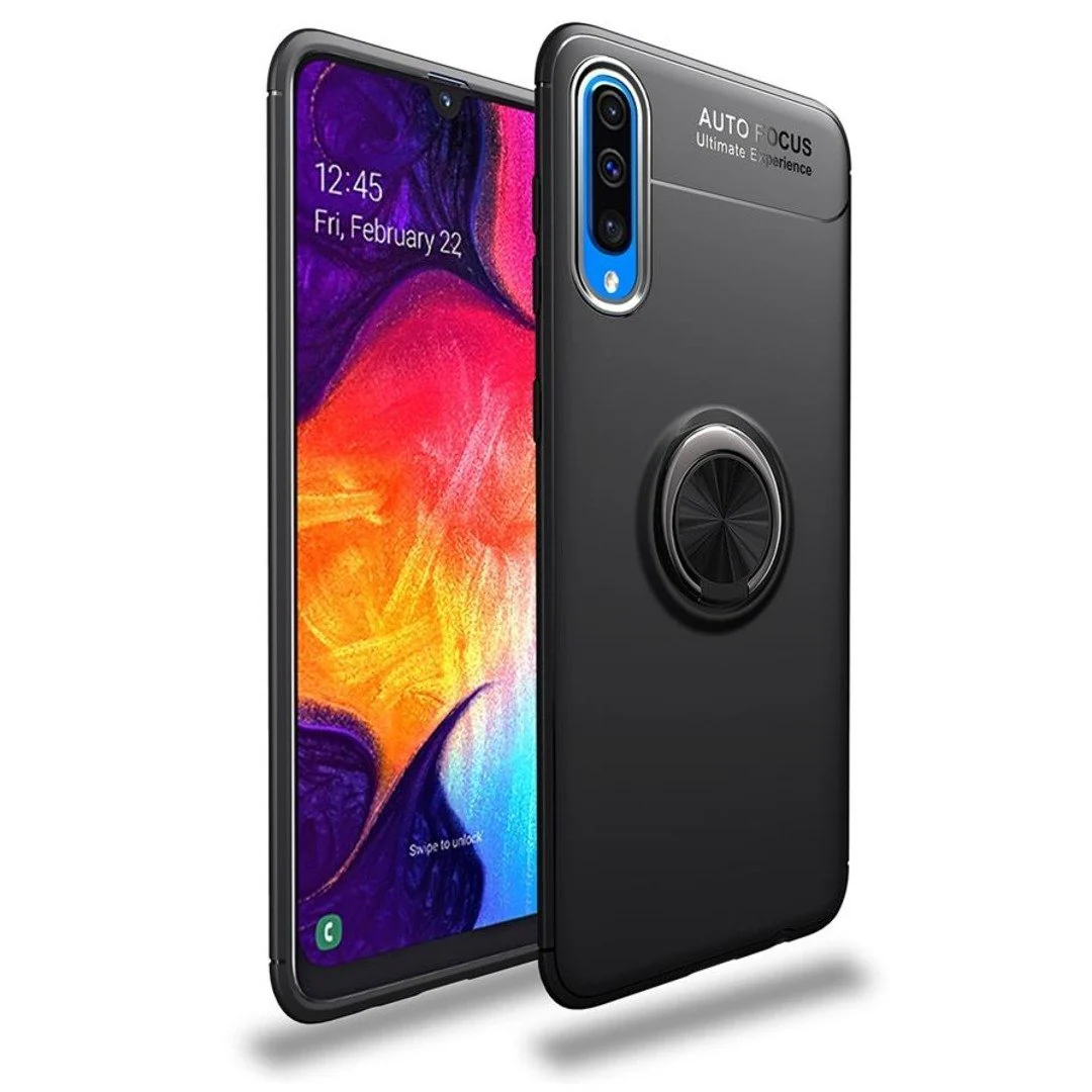 Galaxy A50s Metallic Finger Ring Holder Matte Case - Image 9