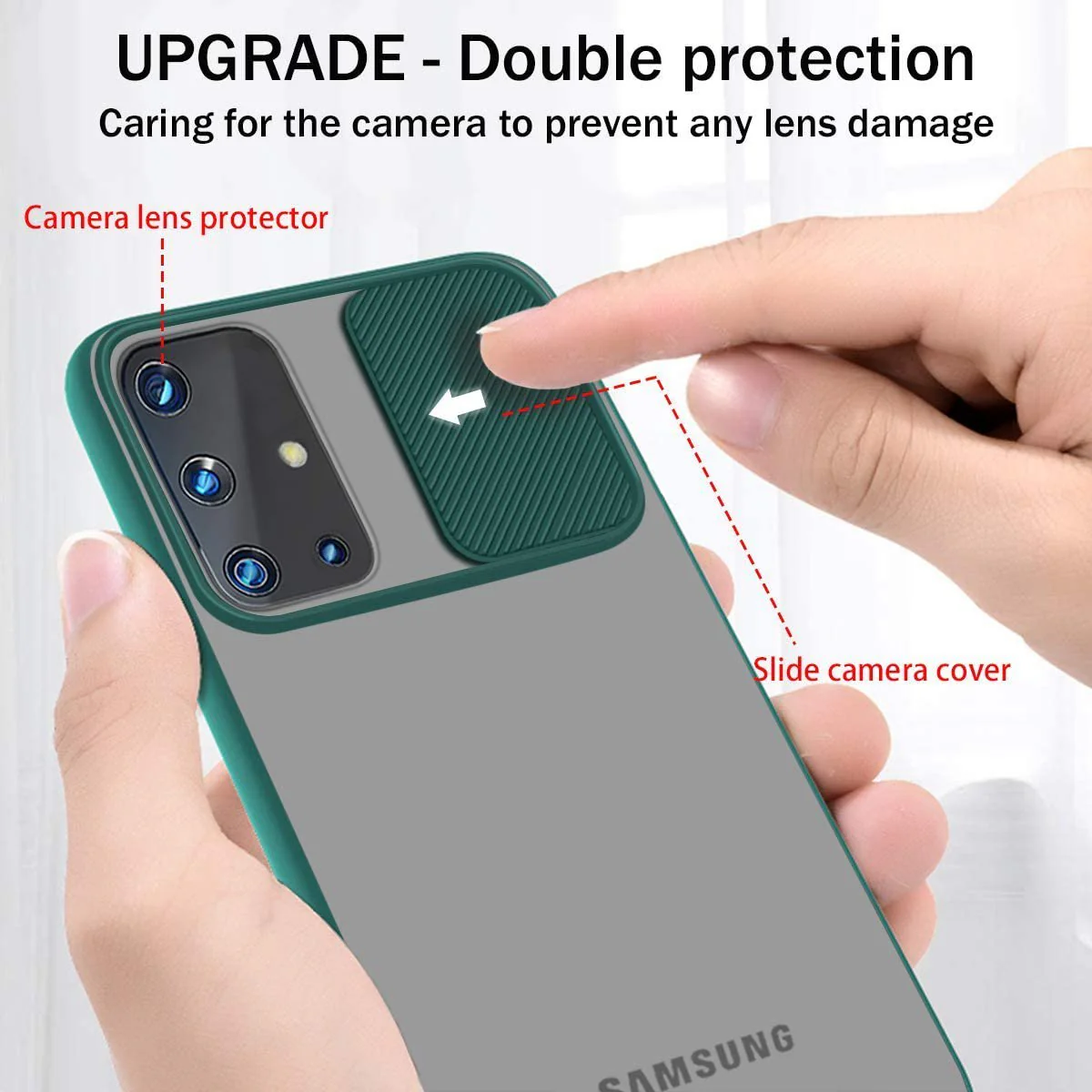 Galaxy A51 Camera Lens Slide Protection Matte Case - Image 7