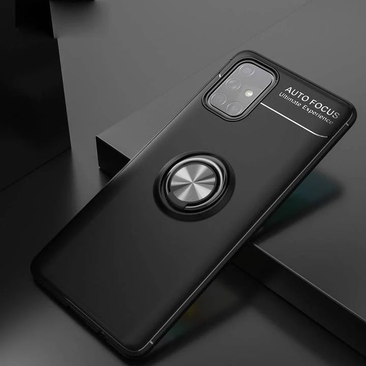 Galaxy A51 Metallic Finger Ring Holder Matte Case - Image 13