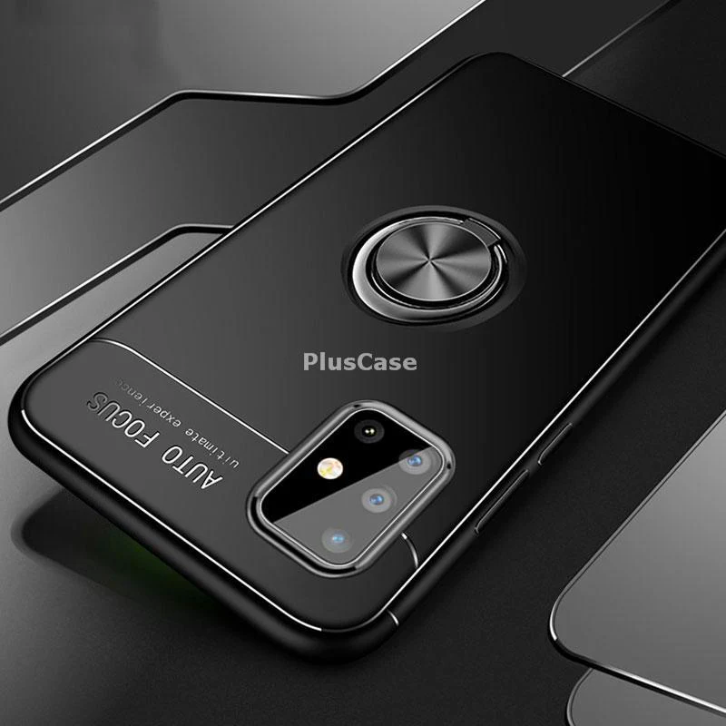 Galaxy A51 Metallic Finger Ring Holder Matte Case - Image 9