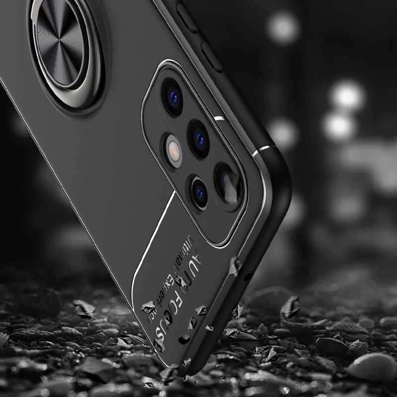 Galaxy A52 Metallic Finger Ring Holder Matte Case - Image 7