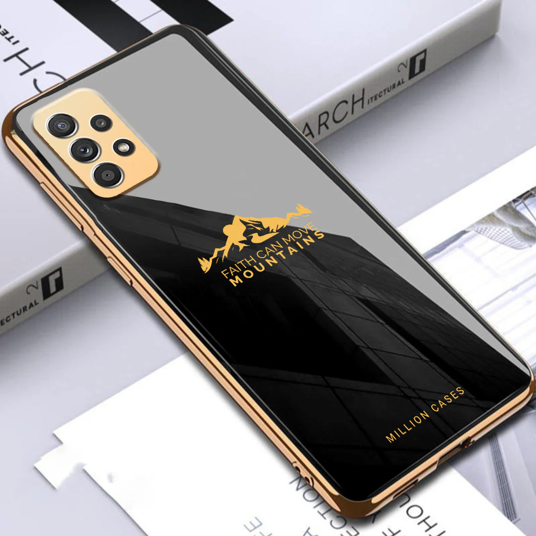 Galaxy A52 Sierra Pattern Electroplating Glass Case - Image 3