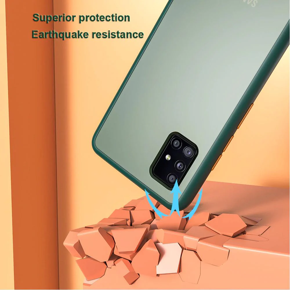 Galaxy A71 Luxury Shockproof Matte Finish Case - Image 7