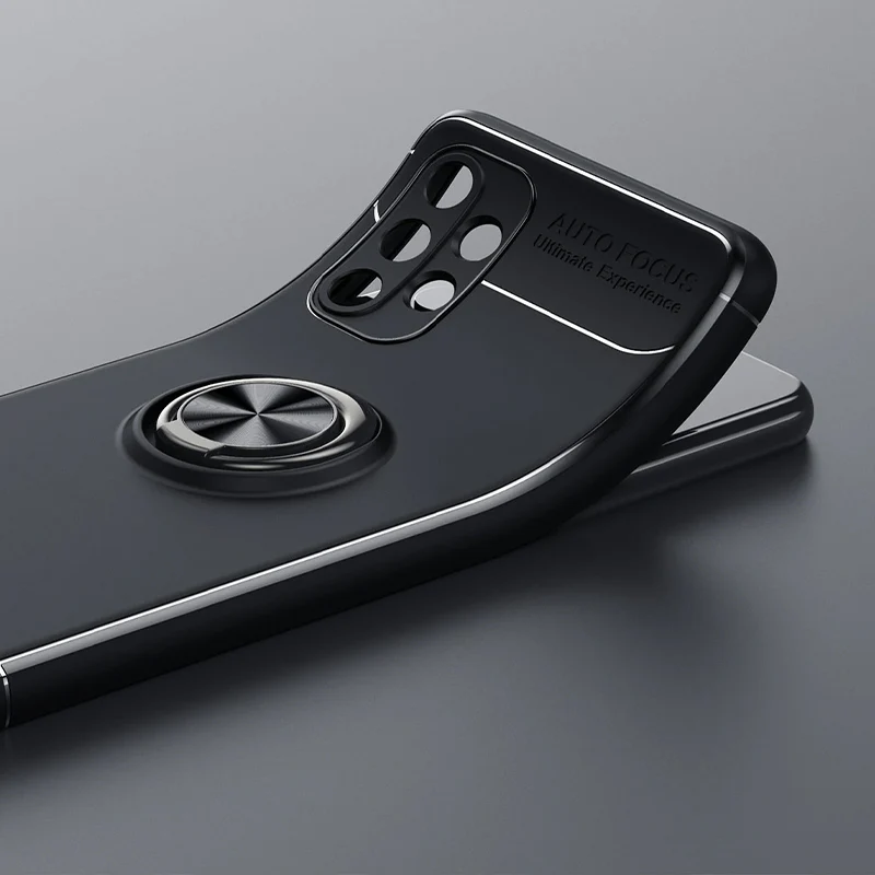 Galaxy A72 Metallic Finger Ring Holder Matte Case - Image 8