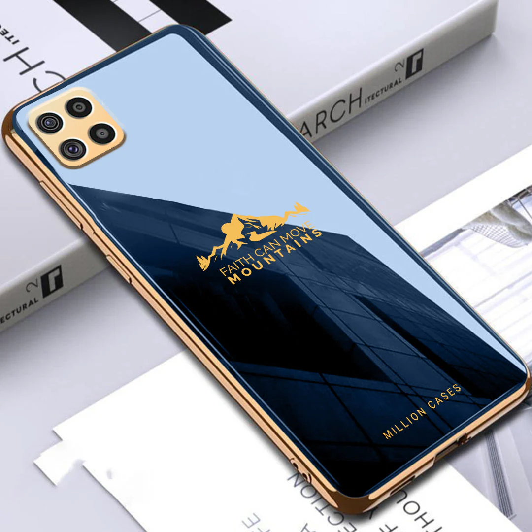 Galaxy F62 Sierra Pattern Electroplating Glass Case - Image 3