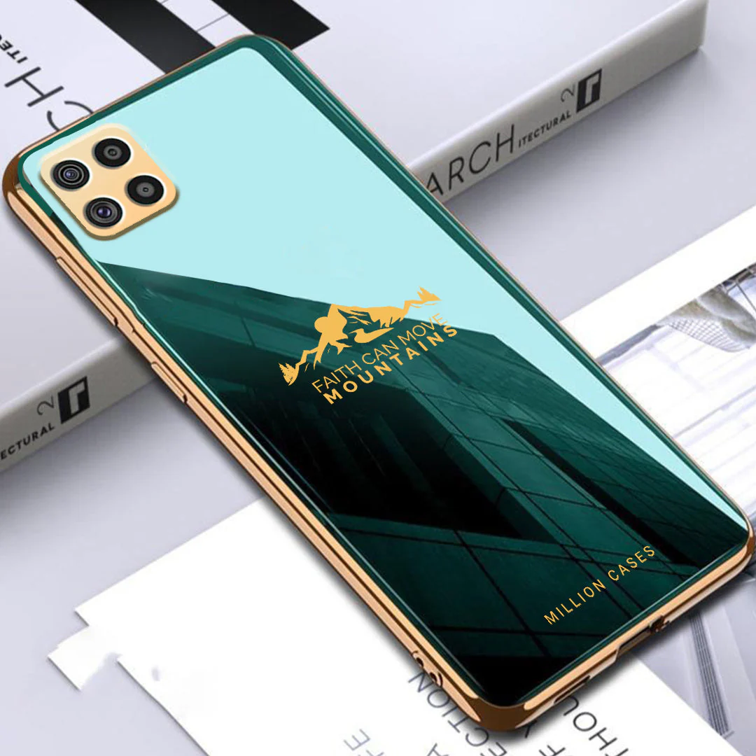 Galaxy F62 Sierra Pattern Electroplating Glass Case - Image 4