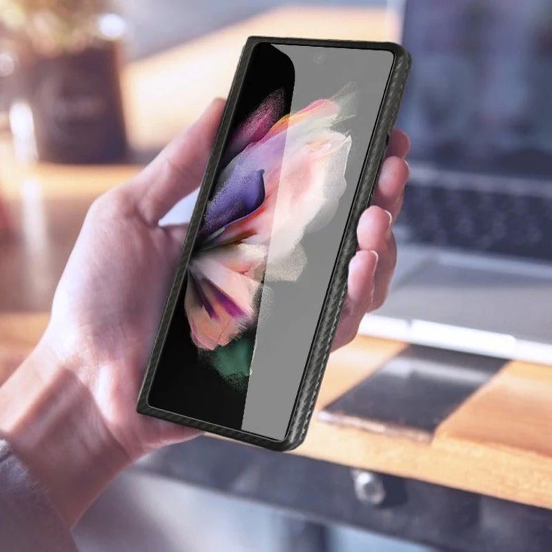Galaxy Z Fold3 Carbon Fiber Kickstand Case - Image 4