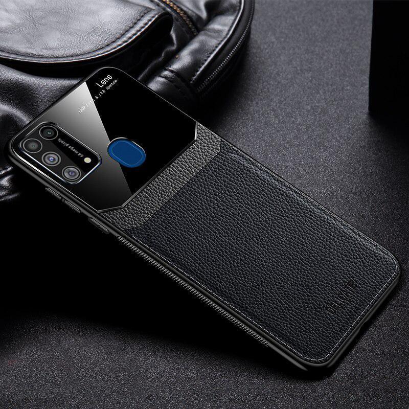 Galaxy M Series Sleek Slim Leather Glass Case - Image 8