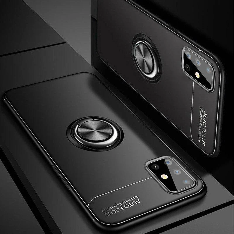 Galaxy M31s Metallic Finger Ring Holder Matte Case - Image 3