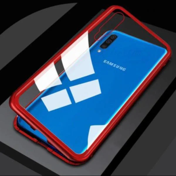 Galaxy M40 Electronic Auto-Fit Magnetic Transparent Glass Case - Image 4