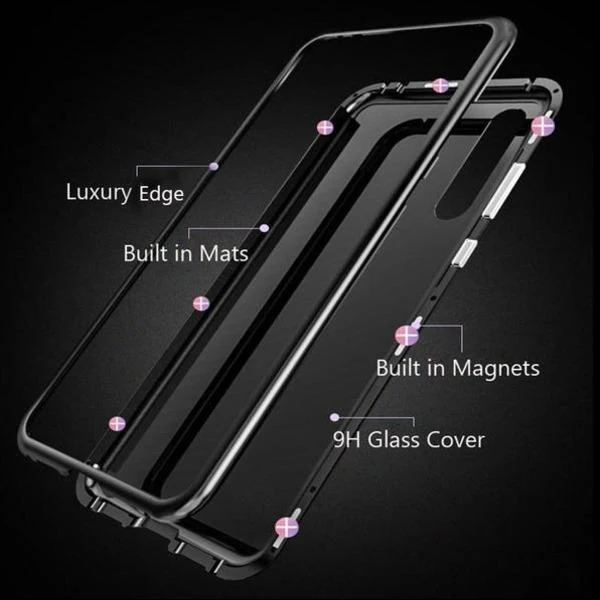 Galaxy M40 Electronic Auto-Fit Magnetic Transparent Glass Case - Image 7