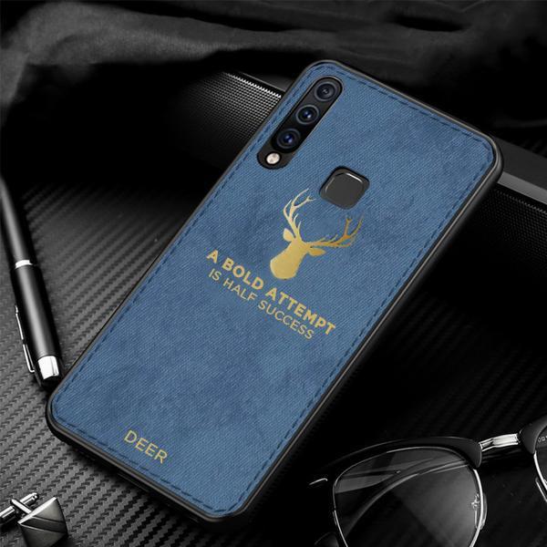 Galaxy M40 Luxury Gold Textured Deer Pattern Soft Case - Image 3