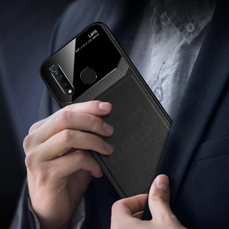 Galaxy M40 Sleek Slim Leather Glass Case - Image 10