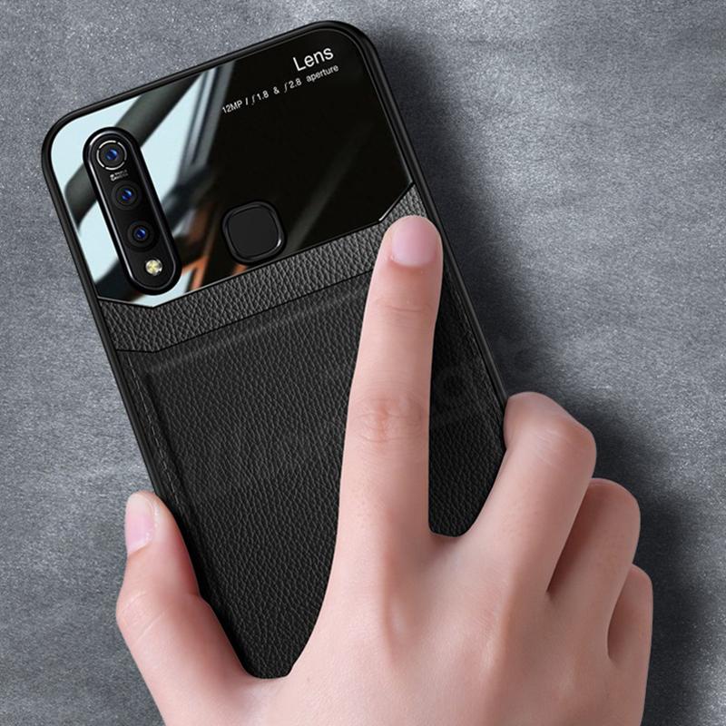 Galaxy M40 Sleek Slim Leather Glass Case - Image 12