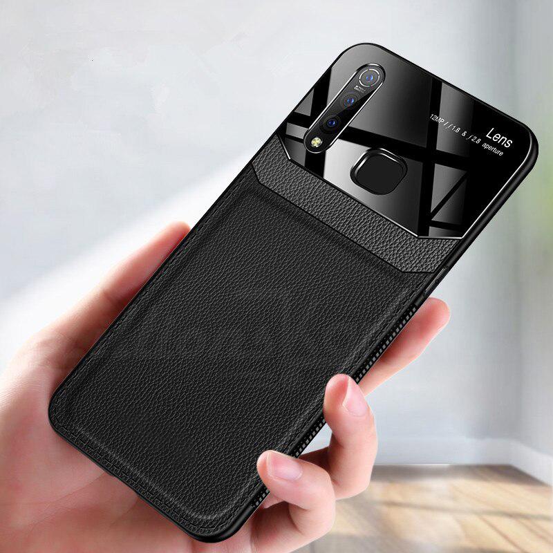 Galaxy M40 Sleek Slim Leather Glass Case - Image 3