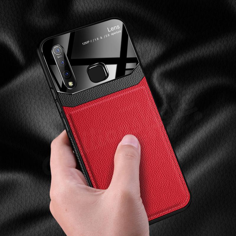 Galaxy M40 Sleek Slim Leather Glass Case - Image 4