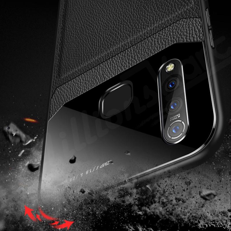Galaxy M40 Sleek Slim Leather Glass Case - Image 7