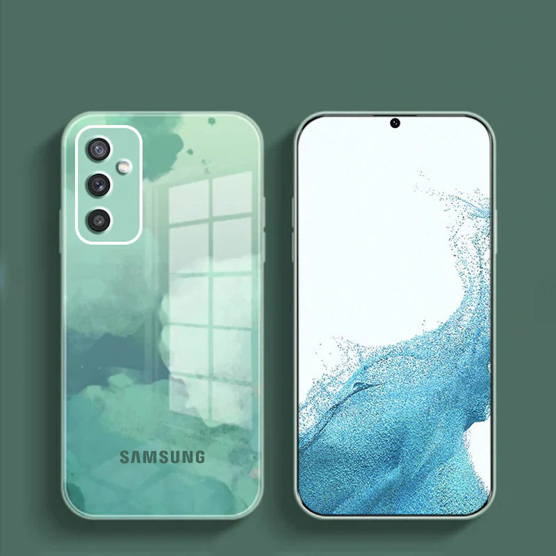 Galaxy M52 Colorful Wave Glass Phone Case - Image 3