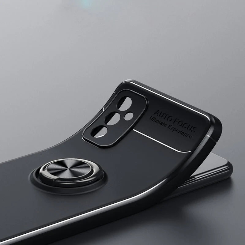 Galaxy M52 Metallic Finger Ring Holder Matte Case - Image 3