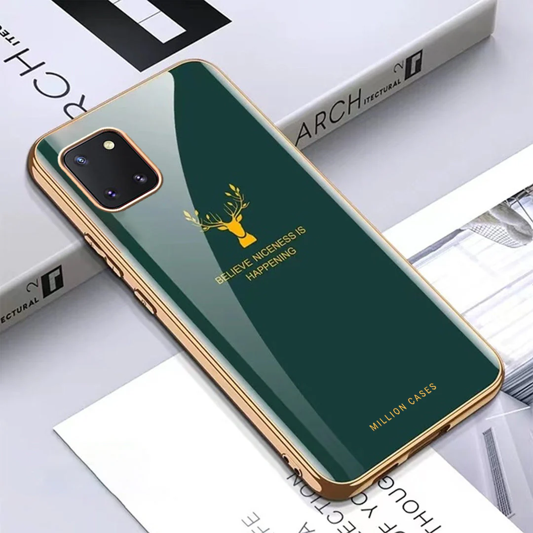Galaxy M53 Electroplating Deer Pattern Glass Case - Image 2