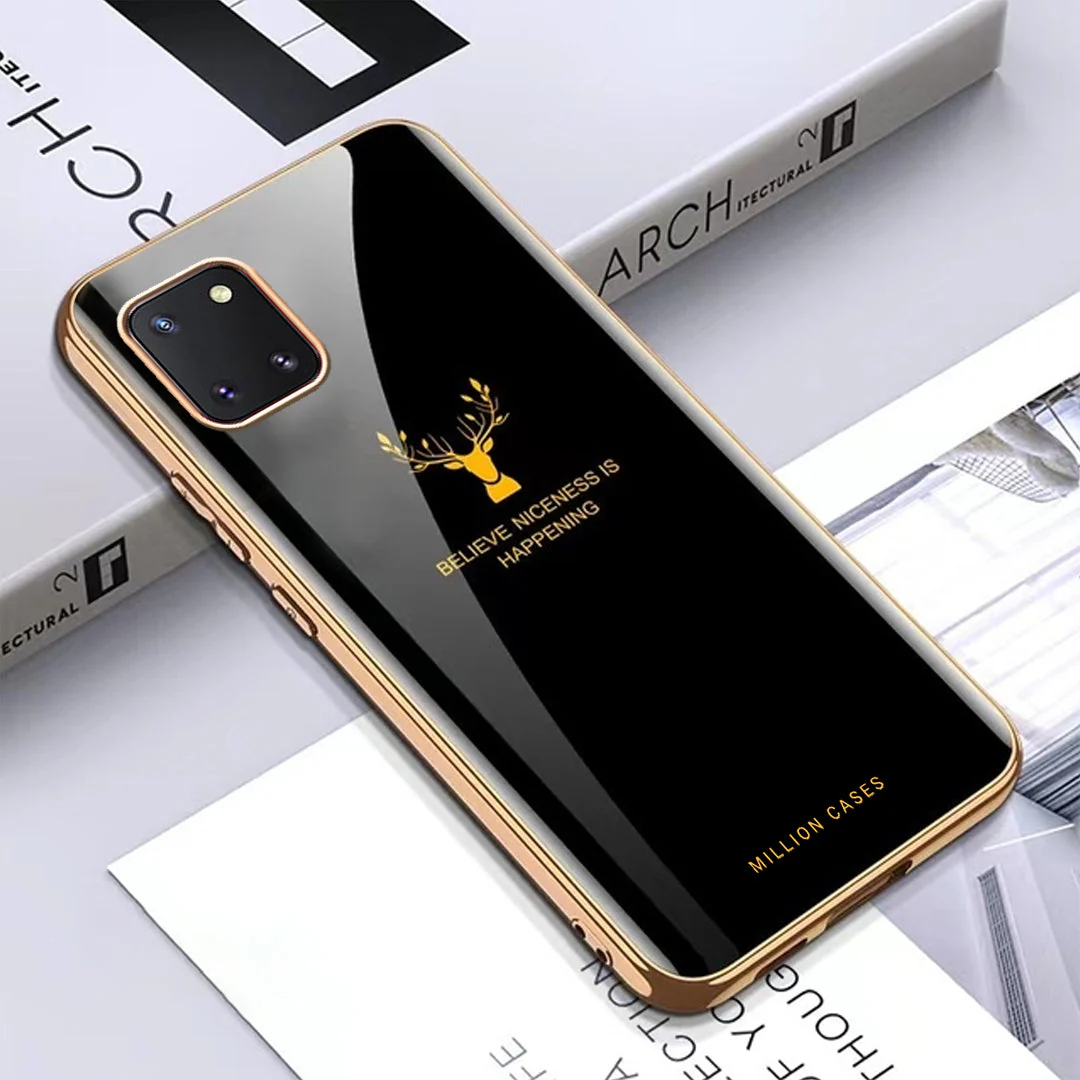 Galaxy M53 Electroplating Deer Pattern Glass Case - Image 3