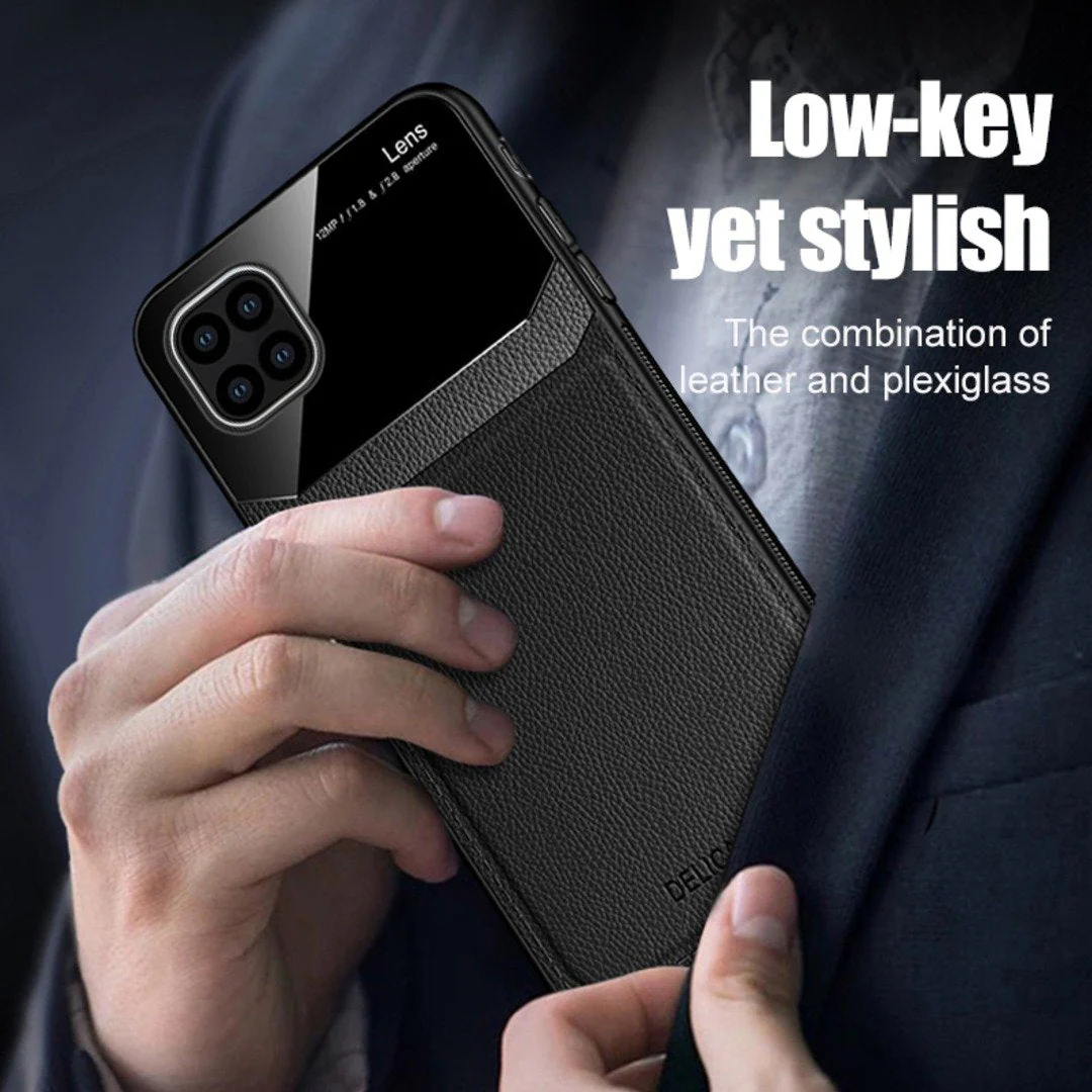 Galaxy Note Series Sleek Slim Leather Glass Case - Image 3
