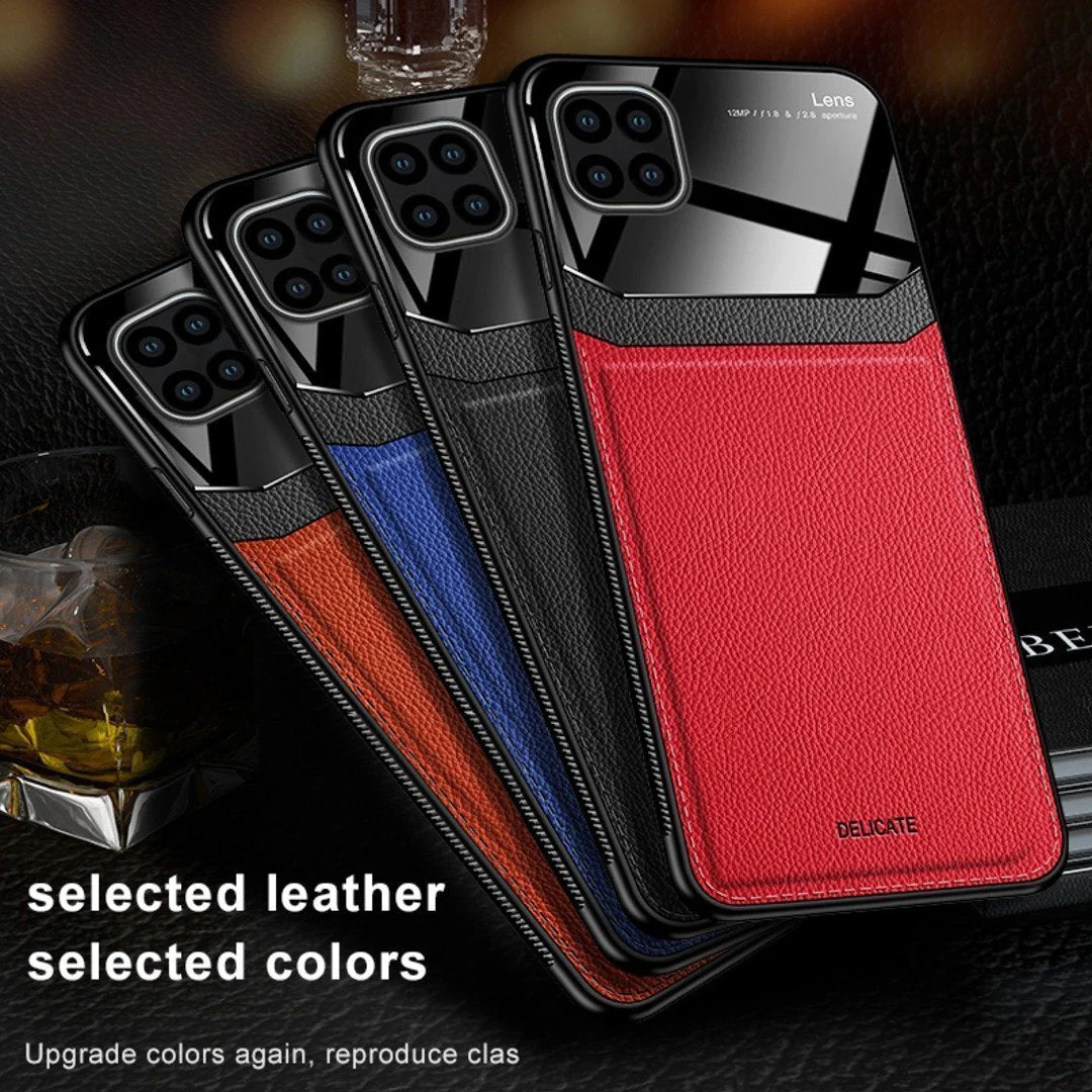 Galaxy Note Series Sleek Slim Leather Glass Case - Image 8