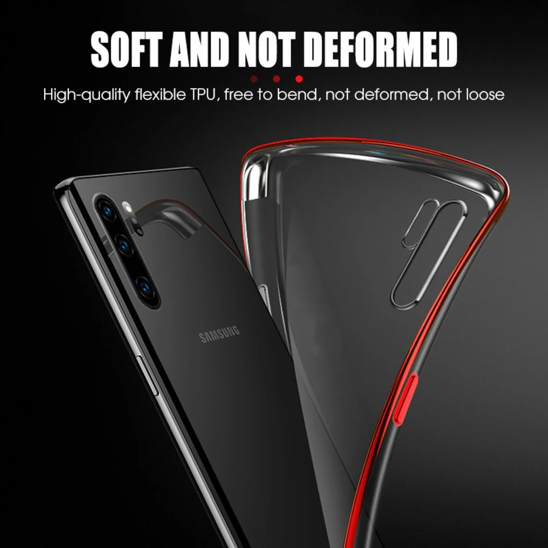 Galaxy Note 10 Electroplating Silicone Transparent Glitter Case - Image 10