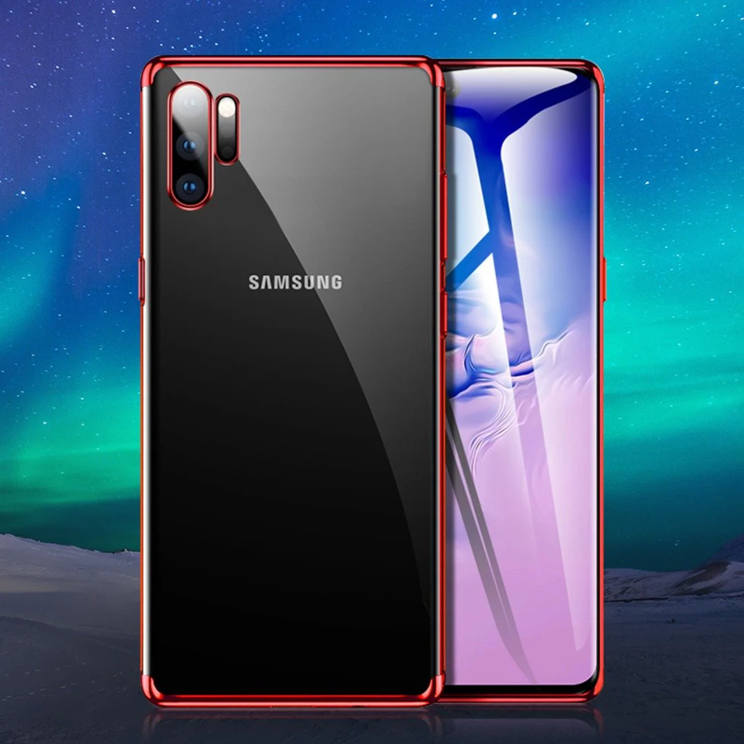 Galaxy Note 10 Electroplating Silicone Transparent Glitter Case - Image 4